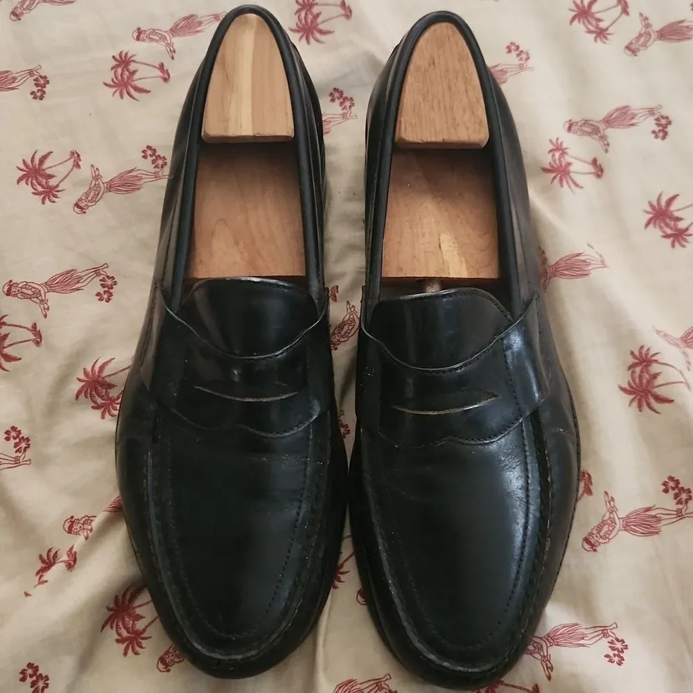 SAS Men's Black Leather Loafers 9W